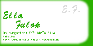 ella fulop business card